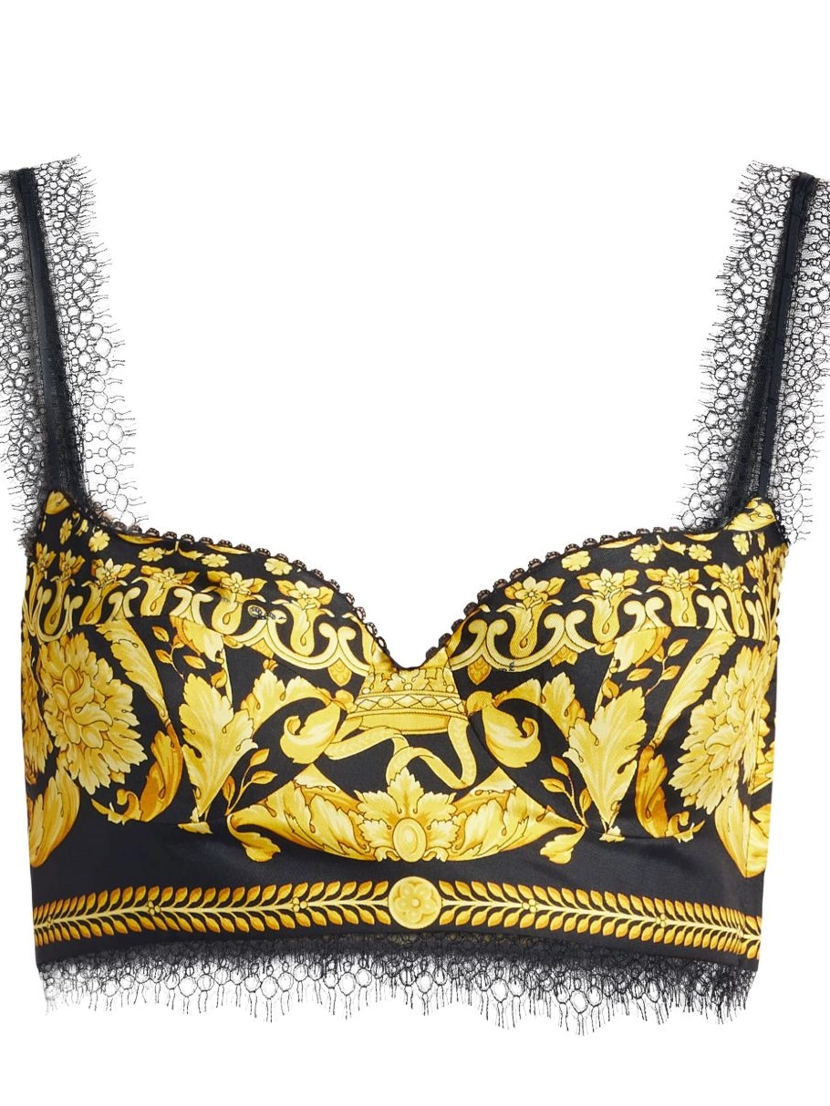 Versace bralette silk Barocco-print Women 0405